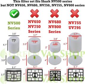 img 3 attached to 🔍 High-Quality Replacement Filter Set for GreenVacShop 4+2 Pack Shark Rotator Professional Lift-Away NV500, NV501, NV502, NV503, NV505, NV510, NV520, NV552, UV560 – 4 Foam, 4 Felt, 2 HEPA Filters: XFF500 XHF500