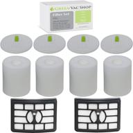 🔍 high-quality replacement filter set for greenvacshop 4+2 pack shark rotator professional lift-away nv500, nv501, nv502, nv503, nv505, nv510, nv520, nv552, uv560 – 4 foam, 4 felt, 2 hepa filters: xff500 xhf500 логотип