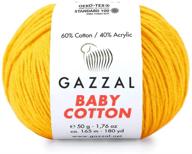 клубок skein gazzal cotton желтая горчица логотип