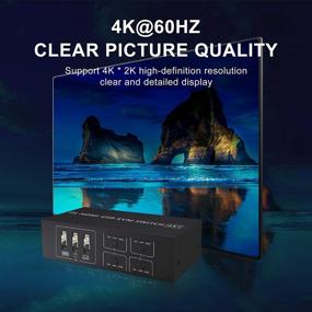 img 1 attached to HDMI 4-х портовый коммутатор KVM: Распределение клавиатур, мышек и устройств между 4 компьютерами с поддержкой 4K@60Гц.