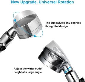 img 1 attached to 💦 Ultimate High Pressure Shower Head: 3 Modes, Handheld ON/OFF Switch, Adjustable Water Pressure, Hose, and Filters