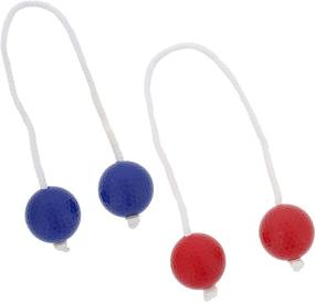 img 2 attached to 🎯 Enhance Your Backyard Games: Get Out! Ladder Toss Replacement Bola Strands 6 Pack, 3 Blue 3 Red (Includes 6 Bolas)