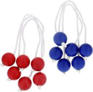 🎯 enhance your backyard games: get out! ladder toss replacement bola strands 6 pack, 3 blue 3 red (includes 6 bolas) логотип