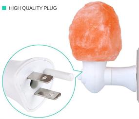 img 1 attached to 🔌 (2-Pack) Zoostliss Mini Handcrafted Himalayan Salt Lamp Night Light with Extra Bulb for Back-Up