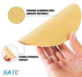 img 2 attached to 🛠️ S SATC 100 PCS PSA Sanding Discs 6 Inch Adhesive Backed Sandpaper 80 Grit Sander Attachment for Drill - Premium Self Stick Aluminum Oxide Round Automotive Sandpaper with Sticky Back