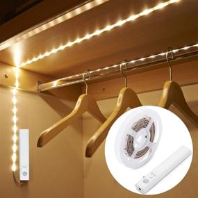 img 4 attached to 🌙 Amagle LED Dual Mode Motion Night Light: Motion Sensor LED Strip for Bedroom Cabinet - Nature White (4000K)