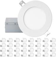 qplus 4 inch ultra thin canless downlights: led recessed ceiling light 32 pack - 9w, 750 lumens, 5000k day light logo