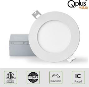 img 3 attached to QPLUS 4 Inch Ultra Thin Canless Downlights: LED Recessed Ceiling Light 32 Pack - 9W, 750 Lumens, 5000K Day Light