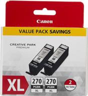 🖨️ canon pgi-270xl black twin value pack - compatible with mg6820, mg6821, mg6822, mg5720, mg5721, mg5722, mg7720, ts5020, ts6020, ts8020, ts9020 - high quality ink cartridges logo