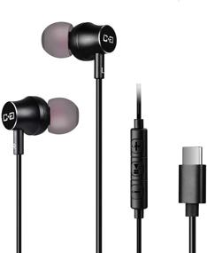 img 4 attached to 🎧 [Upgrade] USB C Earbuds with Mic for Google Pixel, OnePlus, Samsung, Type C Earphones for iPad Pro, MacBook and Other Type-C Devices, Noise Isolation & Deep Bass, CGS-W1