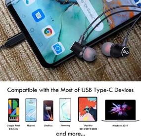 img 3 attached to 🎧 [Upgrade] USB C Earbuds with Mic for Google Pixel, OnePlus, Samsung, Type C Earphones for iPad Pro, MacBook and Other Type-C Devices, Noise Isolation & Deep Bass, CGS-W1