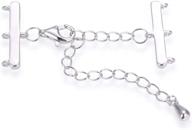 💍 925 sterling silver 3 strands clasp adjustable chain connector set (3 sets) for jewelry making - authentic ss393 logo