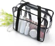 spacious and waterproof clear makeup handbag by louise maelys: perfect travel toiletry and cosmetic organizer bag logo