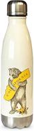 🐻 i love california bear hug stainless steel water bottle - antique white: stylishly hydrate on the go! logo