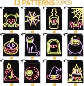 img 3 attached to 🎃 Shiny and Spooky: STEFORD Halloween Drawstring Plastic Bag for Trick-or-Treating