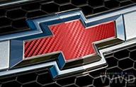 enhance your chevy's look with vvivid red carbon fibre auto emblem vinyl wrap! logo