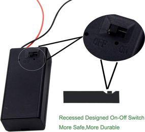 img 2 attached to 💡 LAMPVPATH - 3 Pack of 9V Battery Holder with Switch – Convenient 9 Volt Battery Case with Switch