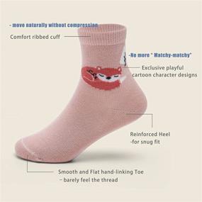 img 2 attached to 🧦 Colorful Boys Cotton Crew Socks: Kids Seamless Toe Socks 6 Pack - Vibrant Quarter Socks