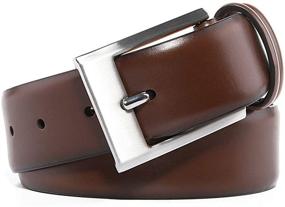 img 3 attached to 👔 Men's Genuine Leather Belt Accessories with Single Prong Buckle