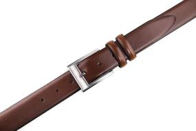 img 1 attached to 👔 Men's Genuine Leather Belt Accessories with Single Prong Buckle