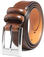 👔 men's genuine leather belt accessories with single prong buckle logo