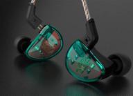 kz as10 five balanced armature extra bass universal-fit earphones in-ear headphones (cyan, no mic) logo