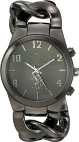 img 4 attached to ⌚Чёрные кварцевые аналоговые часы для женщин от U.S. Polo Assn. (USC40175)