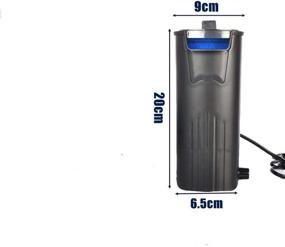 img 1 attached to EmmaWu Turtle Filter: Efficient Low Water Level Aquarium Waterfall Flow - Submersible Filter for Turtle, Reptiles, Fish, Shrimp, Frog, Crab Tank (Black)