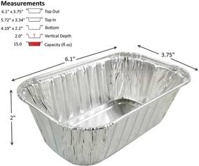 img 3 attached to 🍞 PACTOGO 1 Pound Disposable Aluminum Foil Mini Loaf Pans with Clear Dome Lids - Pack of 10 Sets