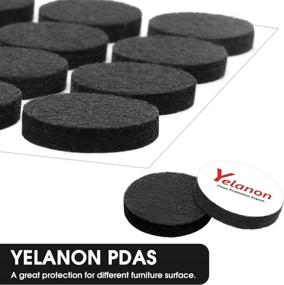 img 3 attached to Premium Felt Furniture Pads - 189 Self Adhesive Chair Leg Protectors for Hardwood Floors - Black