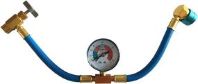 img 4 attached to GooMeng R1234YF Car AC Refrigerant Charge Hose Kit: Complete Auto 1/2 Acme LH R1234YF Air Conditioning Refrigerant Charging Hose with Gauge