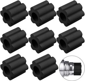 img 4 attached to High Density Foam Cup Turner Inserts for 12 oz, 17 oz, 25 oz Cola Shaped Water Bottles - Fits 1/2 Inch Pipe and Cup Spinner Machine - Black