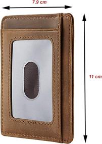 img 2 attached to 👔 Personalized Leather Front Pocket Wallet - Men's Accessories