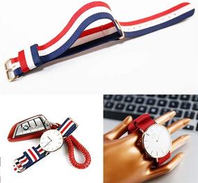 img 1 attached to 🌈 Versatile and Stylish 6-Piece Multi-Color Nylon Strap Watch Band Set: Suitable for Men and Women (12mm, 16mm, 18mm, 20mm)