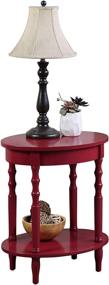 img 2 attached to 🍒 Convenience Concepts Classic Accents Brandi Oval End Table in Cranberry Red - Effortless Elegance for Your Living Space