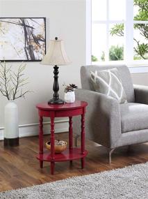 img 1 attached to 🍒 Convenience Concepts Classic Accents Brandi Oval End Table in Cranberry Red - Effortless Elegance for Your Living Space