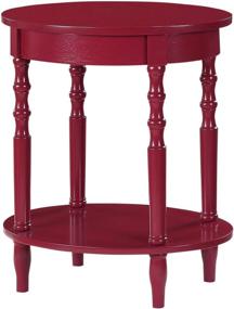 img 3 attached to 🍒 Convenience Concepts Classic Accents Brandi Oval End Table in Cranberry Red - Effortless Elegance for Your Living Space