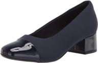 clarks womens marilyn textile patent women's shoes in pumps logo