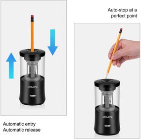 img 3 attached to 🔌 Эффективная затачка карандашей No. 2/цветных карандашей с электрической затачкой от JARLINK: перезаряжаемая, портативная и быстрая!