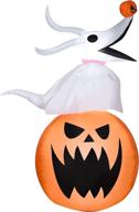 🎃 gemmy 4' halloween inflatable: nightmare before christmas zero balancing pumpkin - indoor/outdoor decoration logo