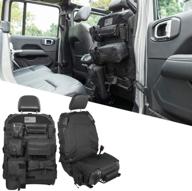 🧳 enhance your jeep wrangler's storage efficiency with e-cowlboy universal front seat cover storage bags logo