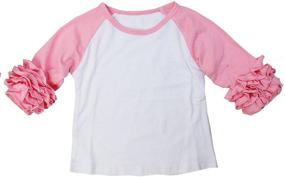 img 1 attached to 👚 Kirei Sui Girls Ruffle Sleeve Clothing for Girls: Trendy Tops, Tees & Blouses