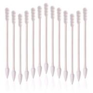 🧼 800 count double tipped cotton swabs with paper stick - spiral & pointed shape - 4 packs of 200 pieces logo
