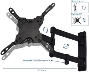 img 2 attached to 📺 VIVO MOUNT-VW01: Премиальный полностью артикулирующий крепеж для ТВ настенного крепления под экраны от 13 до 42 дюймов - ЖК, LED, Плазма, VESA кронштейн