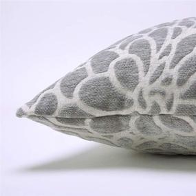 img 3 attached to Stylish and Cozy Gray 100% Cotton Embroidered Pillow Covers - Set of 2, 20x20 inches