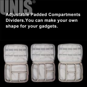 img 2 attached to 🔌 Эффективная организация в пути: UNIS электронный органайзер для кабелей и аксессуаров в черном цвете для всех ваших электронных устройств!