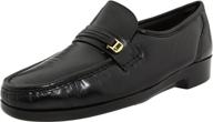 florsheim men's black nappa loafer shoes for men logo