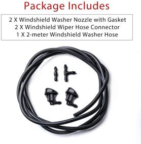 img 1 attached to 🚗 OTUAYAUTO Windshield Washer Nozzles Upgrade Kit - Washer Jet and Fluid Hose with Connector