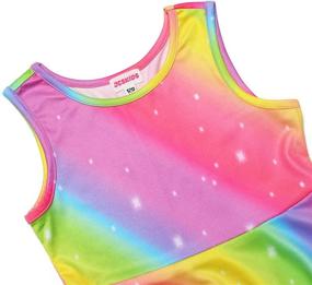 img 1 attached to Sleeveless Sparkly Dresses Rainbow 🌈 for Girls - JESKIDS Clothing in Dresses