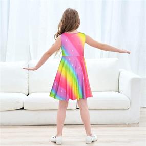 img 2 attached to Sleeveless Sparkly Dresses Rainbow 🌈 for Girls - JESKIDS Clothing in Dresses